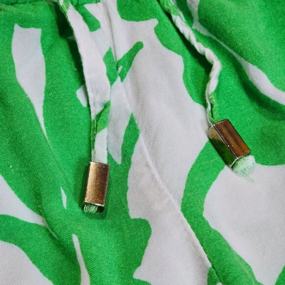 Lilly Pulitzer ✦ Boom Boom Tropical Palazzo Pants ✦ Green White Wide Leg Beach S - Picture 6 of 12
